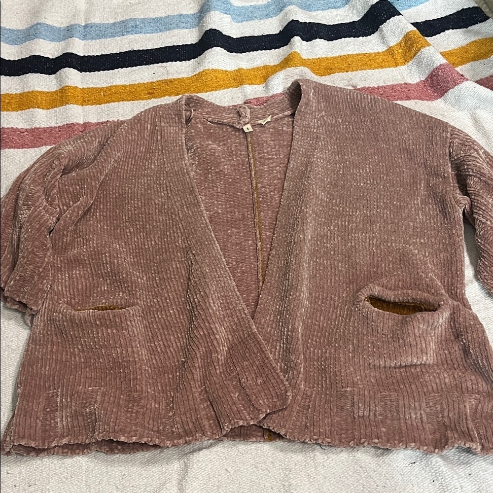 Moth Blush Pink Open-Front Cardigan